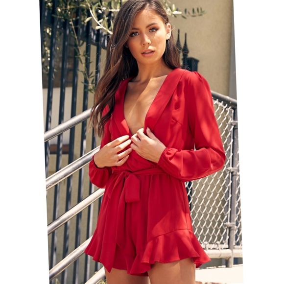 Blue Blush Pants - NWT Blue Blush LA Red Hot Tamale Romper Jumpsuit S